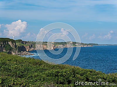 Nanamata Coast and Cape of Higashi Henna Zaki Stock Photo