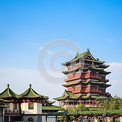 Nanchang tengwang pavilion closeup Stock Photo