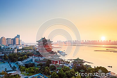 Nanchang tengwang pavilion at dusk Stock Photo