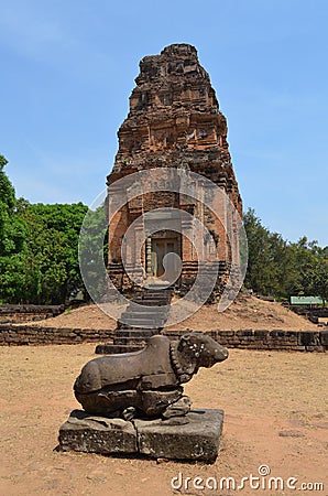 Nandi, The Sacred Bull. Cambodia Stock Photo