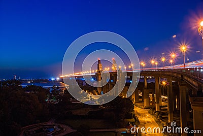 Nanjing Yangtze River Bridge Stock Photo