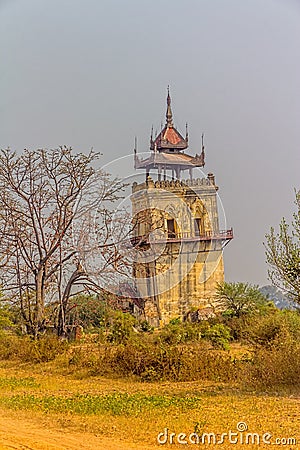 Nanmyin or watchtower of Ava Stock Photo