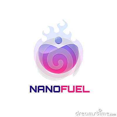 Nano fuel logo template Vector Illustration