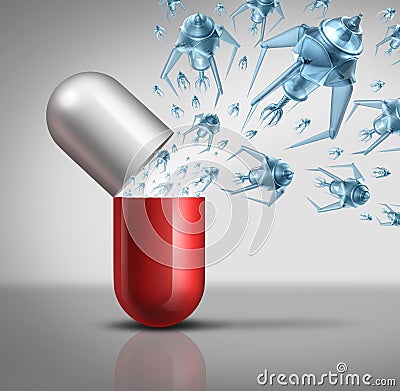 Nano Medication Stock Photo