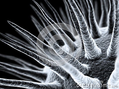 Nano-scale virus Stock Photo