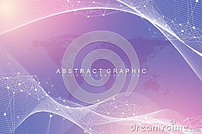 Nano technologies abstract background. Cyber technology concept. Artificial Intelligence, virtual reality, bionics Vector Illustration