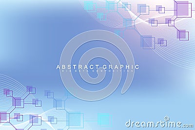 Nano technologies abstract background. Cyber technology concept. Artificial Intelligence, virtual reality, bionics Vector Illustration