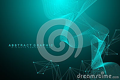 Nano technologies abstract background. Cyber technology concept. Artificial Intelligence, virtual reality, bionics Vector Illustration