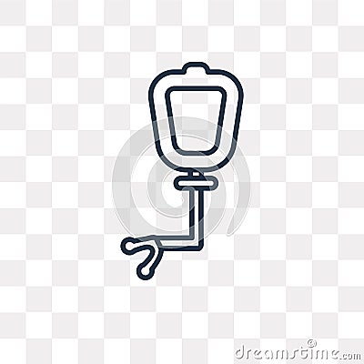 Nanometer vector icon isolated on transparent background, linear Vector Illustration