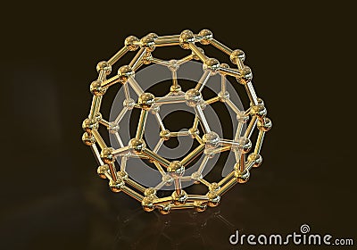 Nanoparticle, close-up vew Cartoon Illustration