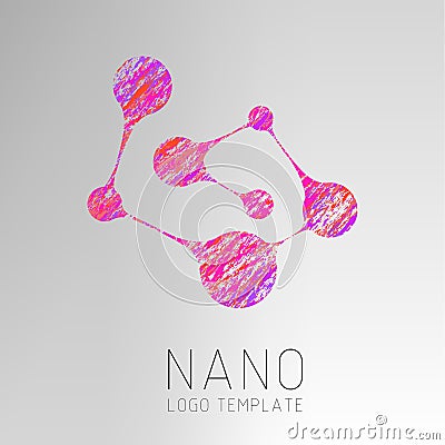 Nanotechnology creative logo design. Vector logo template. Creative logotype design concept. Stock Photo