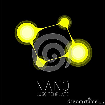 Nanotechnology creative logo design. Vector logo template. Creative logotype design concept. Stock Photo