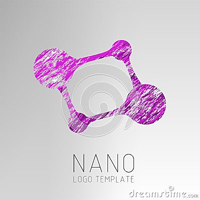 Nanotechnology creative logo design. Vector logo template. Creative logotype design concept. Stock Photo