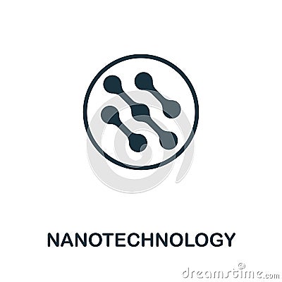 Nanotechnology icon symbol. Creative sign from biotechnology icons collection. Filled flat Nanotechnology icon for computer and Cartoon Illustration