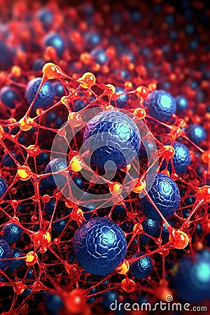 nanotechnology molecular structure visualization Stock Photo