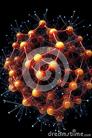 nanotechnology molecular structure visualization Stock Photo