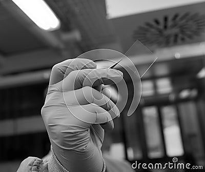 Nanotechnology research laboratory Stock Photo