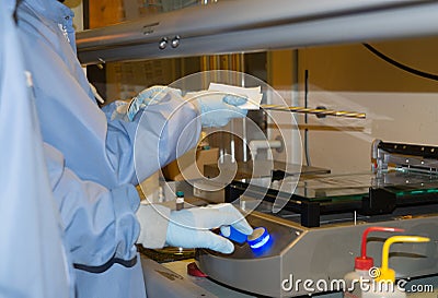 Nanotechnology research laboratory Stock Photo