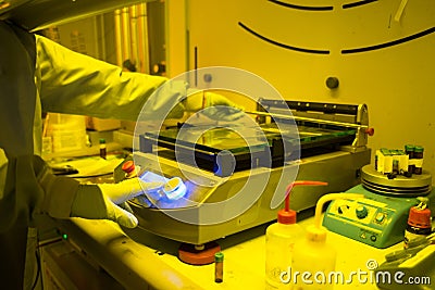 Nanotechnology research laboratory Stock Photo