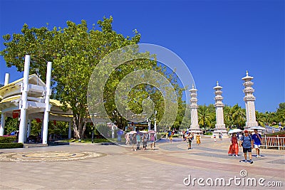 Nanshan temple territory, Hainan Editorial Stock Photo