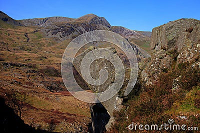 Nant Francon rocks Stock Photo