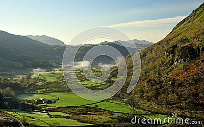 Nant Gynant valley, Snowdonia, North Wales Stock Photo