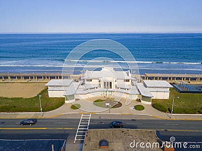 Nantasket Beach aerial view, Hull, MA, USA Stock Photo