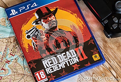 Red Dead Redemption 2 game release on October 26,2018 Editorial Stock Photo