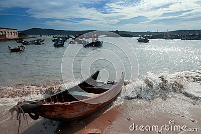 Nanwan port,Weizhou Island,China Stock Photo