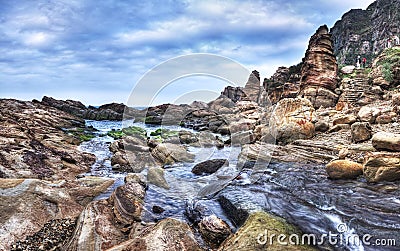 Nanya QiShi in Jiufen Taiwan Stock Photo