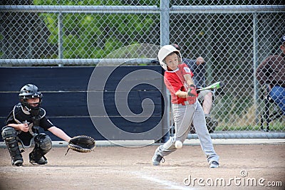 Napa Little League Baseball and the boy is driven Editorial Stock Photo