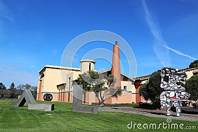 Clos Pegase winery in Napa Valley, California Editorial Stock Photo