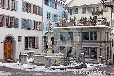 Napf square in Zurich old town, Switzerland Stock Photo