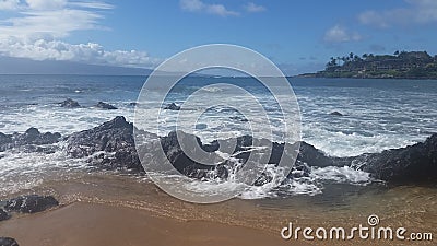 Napili Ocean Waves Stock Photo