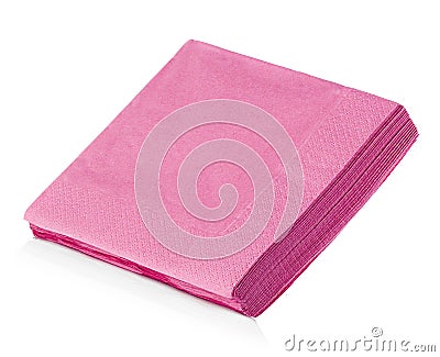 Napkins isolated on white Stock Photo