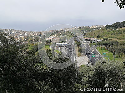 Naples - Ring road from Capodimonte Editorial Stock Photo