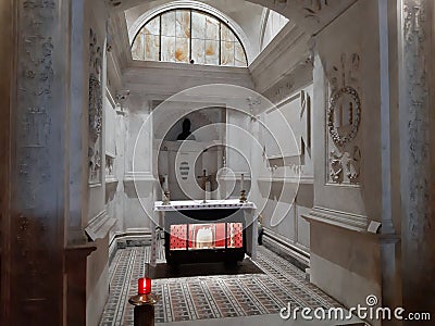 Napoli - Altare della Cappella del Succorpo Editorial Stock Photo