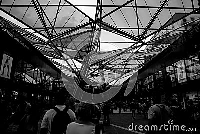 Naples Central Train Station Ceiling Editorial Stock Photo