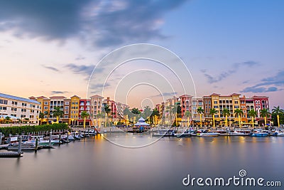 Naples, Florida, USA at Dusk Editorial Stock Photo