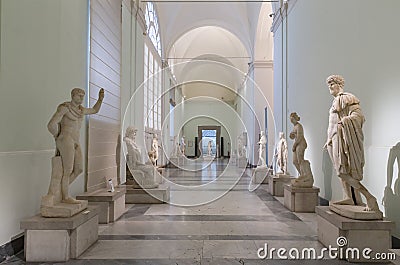 The Farnese Hercules sculpture in National Archaeological Museum of Naples Editorial Stock Photo