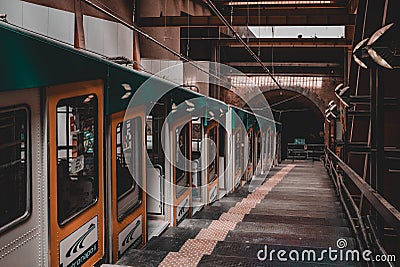 Funicular cable railway train station Editorial Stock Photo