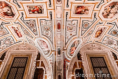 Vasari chapel in Sant Anna dei Lombardi church, Naples, Italy Stock Photo