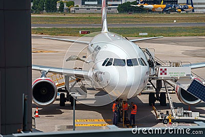 Volotea plane in Capodichino airport Editorial Stock Photo