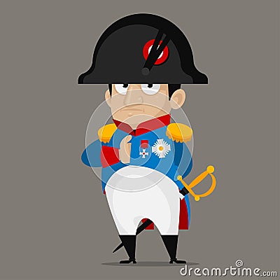 Napoleon Bonaparte cartoon character Vector Illustration