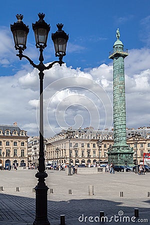 Napoleon Monument Place Vendome Paris Editorial Stock Photo