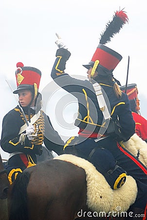 Napoleonic war soldiers - reenactors Editorial Stock Photo