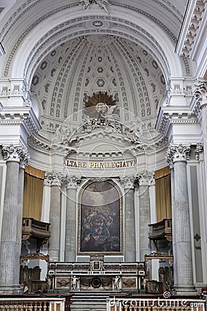 Napoli â€“ Abside della Basilica della Santissima Annunziata Maggiore Editorial Stock Photo