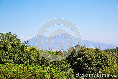 Napoli bay Naples bay, vesuvius volcano, Italy. Stock Photo