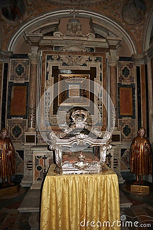 Napoli â€“ Cappella Carafa della Basilica della Santissima Annunziata Editorial Stock Photo
