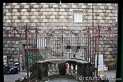 Napoli â€“ Uscita della Chiesa di San Nicola al Nilo Editorial Stock Photo